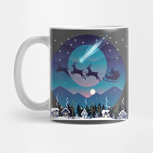 Christmas Magic with Santa and Reindeer Mug